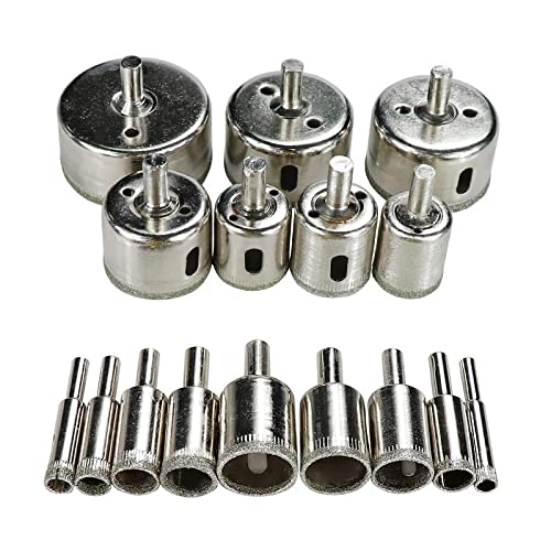 Broca de corona diamantada 30 mm para vidrio y cerámica miniatura 7