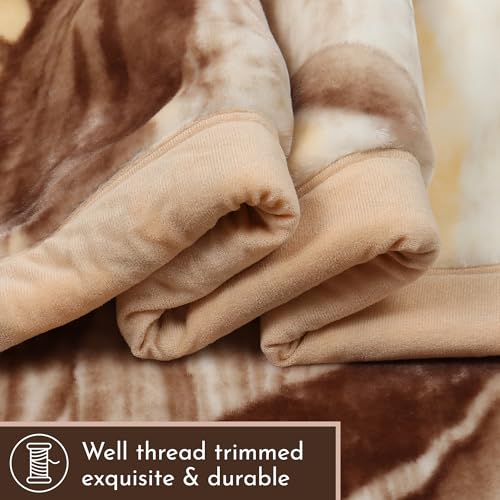 Image of Signature Special Limited Edition Super Soft Double Layered Blanket - 1100 GSM Winter Luxury - Reversible, Ultra Warm & Plush - King & Single Bed (Rustic Bloom, Double)