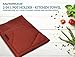 Rachael Ray Moppine Towel - 2-in-1 Kitchen Towel and Pot Holder with 2 Heat Resistant Pockets to Grip Hot Cookware, Bakeware - Absorbent Kitchen Towels Perfect for Drying Dishes and Hands, Brick Red