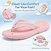 Girls Flip Flops Kids Sandals Summer Beach Non Slip Outdoor & Intdoor Little/Big Girl Comfortable Fashion Lightweight Soft Bathroom Pool Swimming Shower Home House Sport Pink Size 4 Big Kid