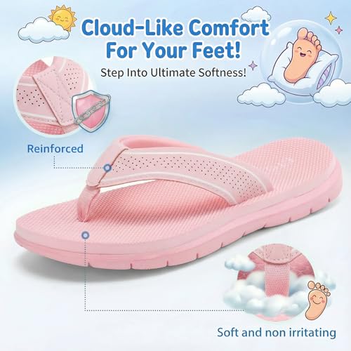 Image of STQ KIDS Flip Flops Girls Boys Unisex Summer Beach Sandals Non Slip Outdoor & Intdoor Little /Big Kid
