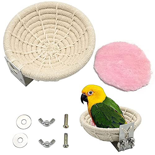 Nido de Pájaros, Nido para Jaulas, Loros, Periquitos, Cama para Pájaros Hecha a Mano para Periquitos, Cacatúas, Periquitos, Pinzones y Pájaros Pequeños