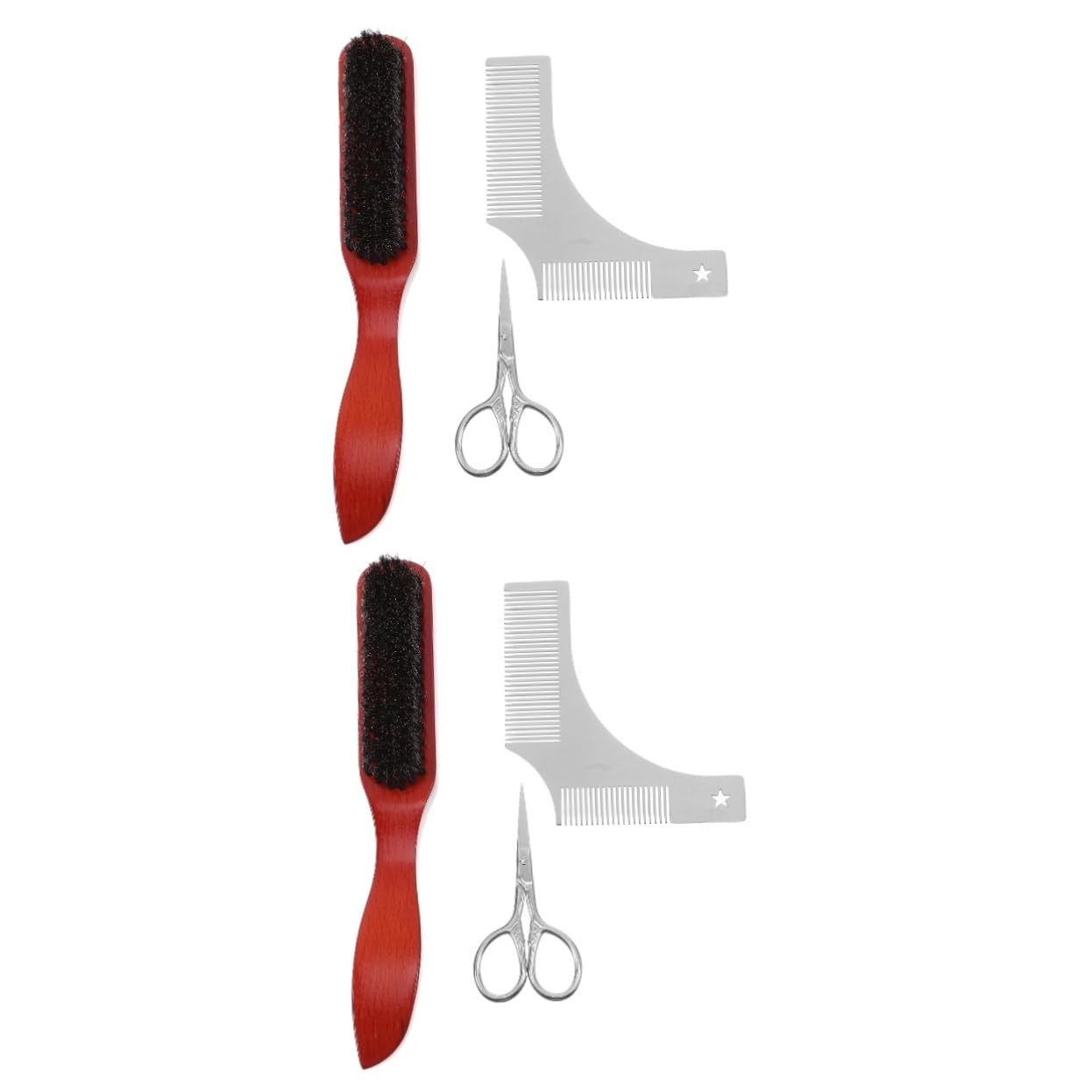 FRCOLOR 2 Set Di Eleganti Accessori Per Barba Kit Pettine Rifinitore Spazzola Custodia Da Viaggio Strumenti Per La Della Barba