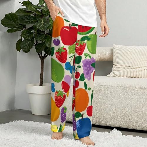 Mushroom Print PJ Pajama Pants for Men Women Comfort Fit Lounge Pants Sleepwear with Pockets4