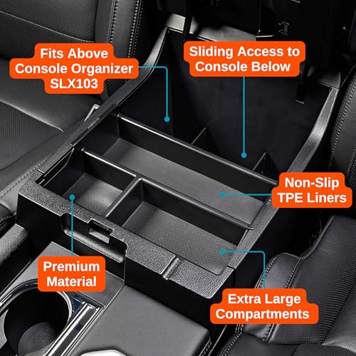 Image of Vehicle OCD - Center Console Organizer Tray for Toyota Tundra (2007-2021) / Toyota Sequoia (2008-2022) - Made in USA - SLX125