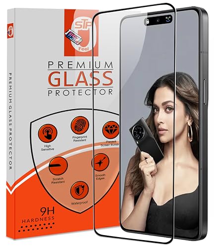 Image of STP FEEL Premium Tempered Glass Screen Protector Compatible For Tecno Camon 30 Premier 5G (6.77 Inch, Pack of 1) | Edge to Edge Coverage With Easy to installation kit for Smartphone