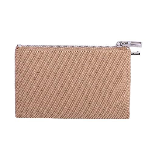 Monedero para mujer DON ALGODON pequeño de lino con cremallera 3