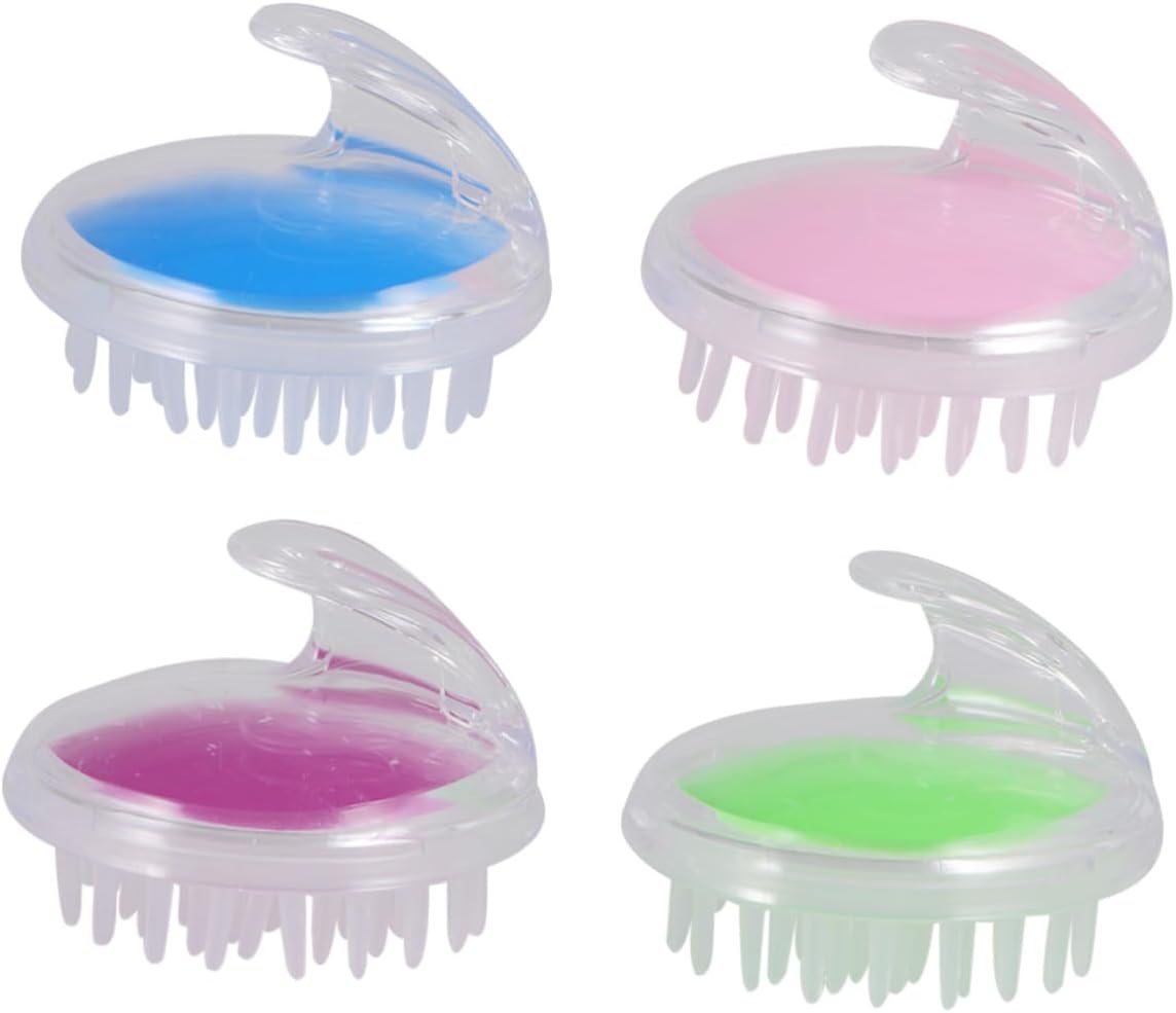 VICASKY 4pcs Scalp Cleaning Brush for Hair Salon Head Bathing Massage Scalp Scrubber and Massager for Women and Men