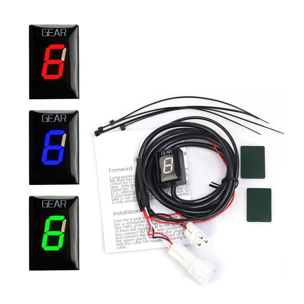 Indicador de Marcha Indicador De Marchas De 1 A 6 Velocidades Motocicleta para SU&ZUKI GSX1300 1999-2020 GSX1400 2001-2009, Accesorios, Medidor De Visualización De Marchas
