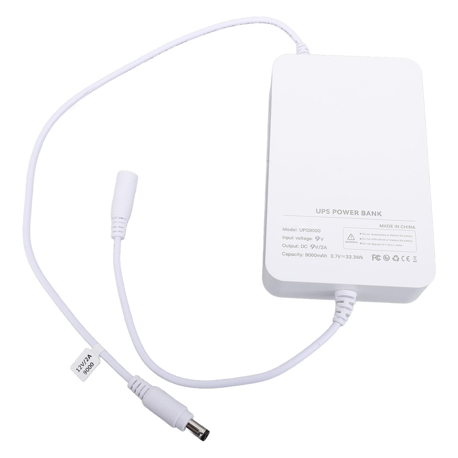 9000 MAh UPS Zasilanie Awaryjne z Baterii UPS DC UPS do Routera z kamerą telefoniczną DC 9 V 2 A Wtyczka UE Zwarcie Wahania Napięcia i Temperatury (Acoutognwzokaged-12)
