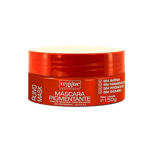 Máscara Matizadora Tonalizante Ruivo Cobre Veggue Profissional 150ml