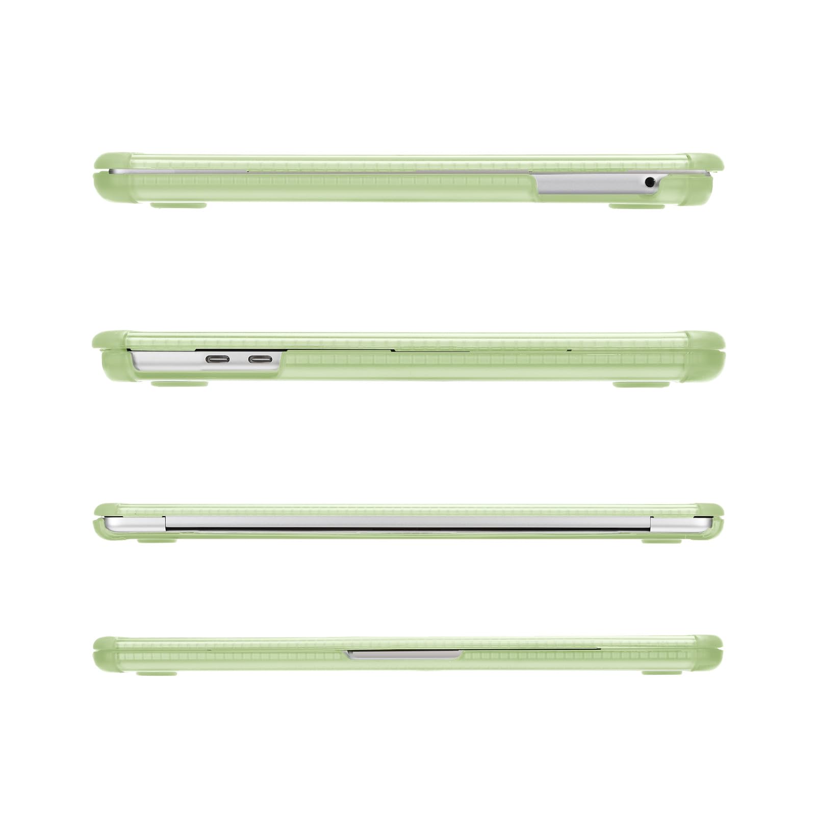 MOSISO Cover Compatibile con MacBook Pro 13 Pollici Custodia 2025-2016 M2 M1 A2338 A2251 A2289 A2159 A1989 A1708 A1706,Anti-Crepa Pesante Paraurti TPU Case&Copritastiera&Schermo Film,Salvia Verde