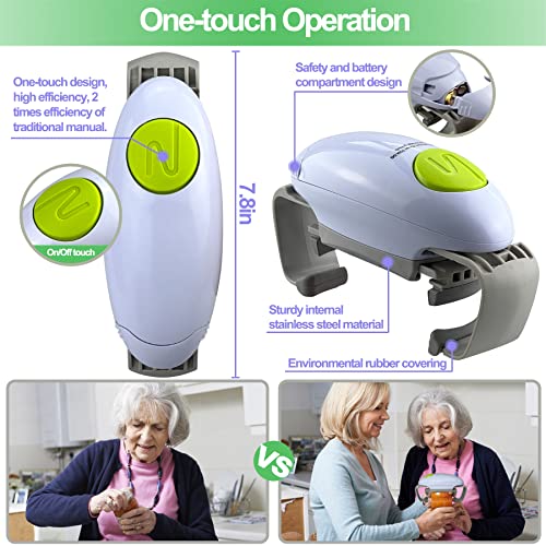 Electric Jar Opener For Weak Hands/Seniors With Arthritis Kitchen Gadget One Touch Automatic Jar Opener Restaurant Higher Torque Jar Openers Bottle Opener For Arthritic Hands Easy Open Any Size #TOP3