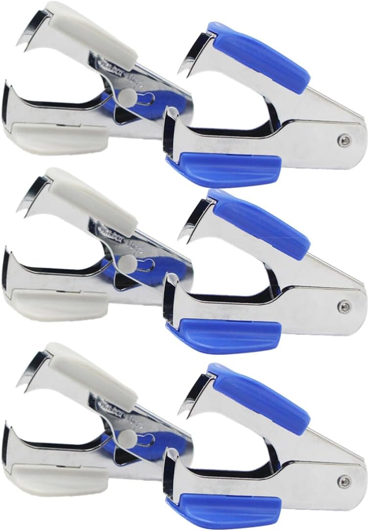 Angoily 6Pcs Handheld Staple Remover Nail Puller for Office School Supplies Random Color Easy to Use and Portable for Quick Staple Removal