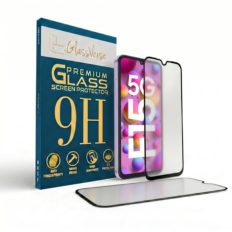 Image of GlassVerse Matte Tempered Glass for Samsung Galaxy F15 5G | Anti Glare, Smooth Touch Screen Protector, 9H Hardness, Edge to Edge, Case Friendly, Hassle-less Installation Kit Included. (Pack of 2)