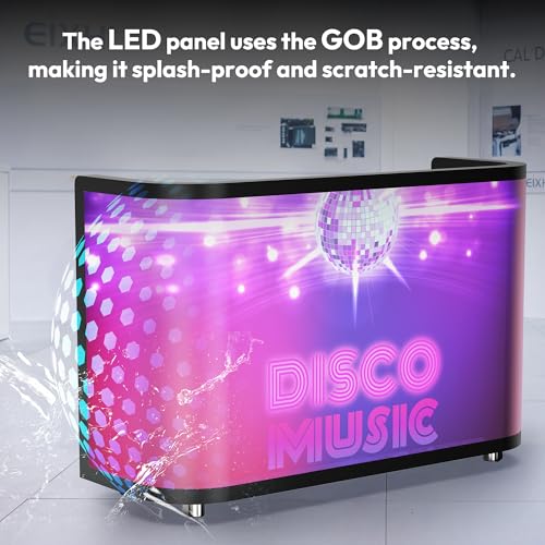 Image of P2.5 LED Screen Display Front Desk Reception Counter, Magnetic Module for Front Maintenance, GOB Anti-Scratch, APP /HDMI /USB Plug & Play, Wheeled Mobile Desk for Exhibition, Wedding & Commercial Events
