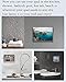 ABHILWY Shower Tablet Holder Waterproof Compatible with Ipad, Wall Mounted Bathroom Tablet Case 360° Rotation,Adhesive Touchable Cradle with Glass Anti-Fog Screen for Bathtub Kitchen White R