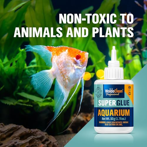 Image of WoldoClean Aquarium Super Glue Gel 50g Fish Safe - Coral, Moss & Plants | Reef Adhesive for Aquascaping, Rocks & Driftwood, Freshwater & Saltwater