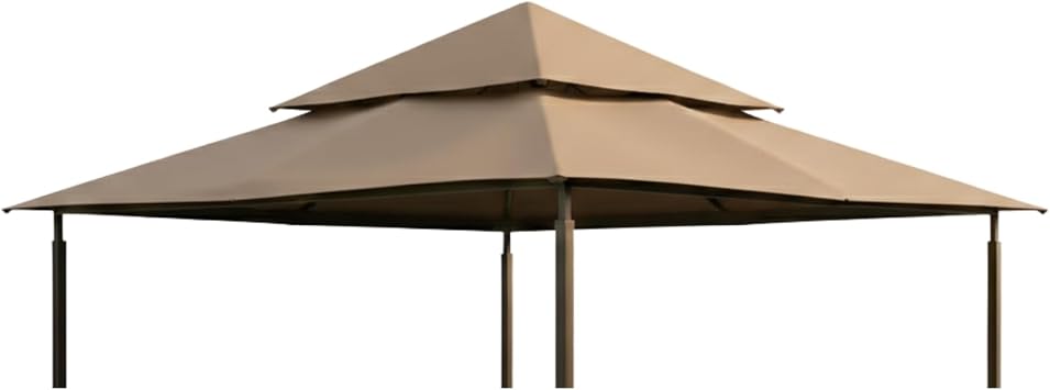 Garden Winds Heavy Duty Reinforced RipLock 500 Replacement Canopy Top Cover Compatible with Harbor 12 x 12 Gazebo Models X1250B, GFS01250B, GFS01250A - Beige