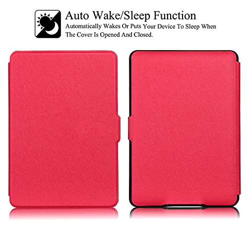 Reasun Case For Kindle Paperwhite 123, Slim Folio Magnetic Card Slots Cover With Auto Wake/Sleep Protective Case For Amazon Kindle Paperwhite 123 (2012, 2013, 2015, 2016 Version), Red #TOP1