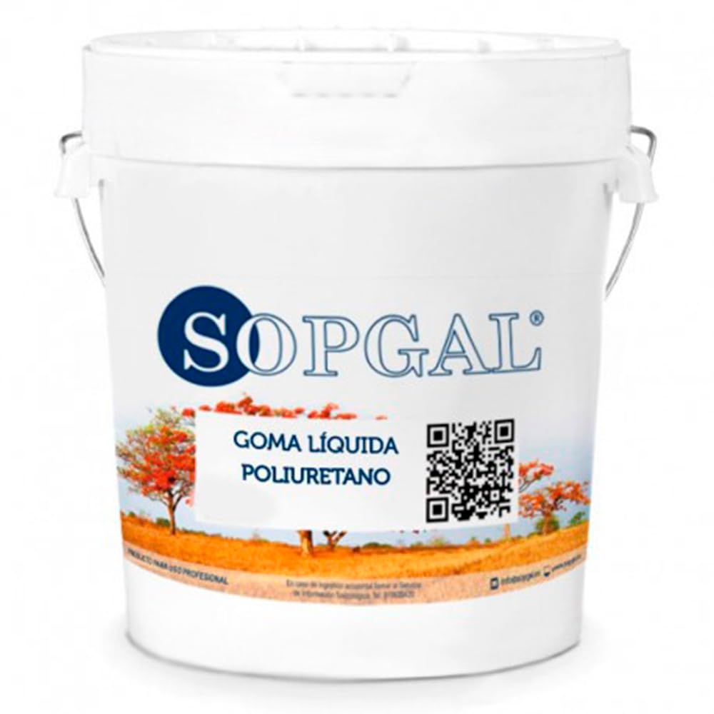 Impermeabilizante Goma Líquida Poliuretano Base Agua Blanco 15L Terrazas | Membrana impermeable sin disolventes y bajo olor. Resiste la intemperie, transitable. Larga duración. Cubiertas y Azoteas