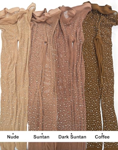 Image of VEBZIN Sparkly Fishnets Stockings Fishnet Tights for Women