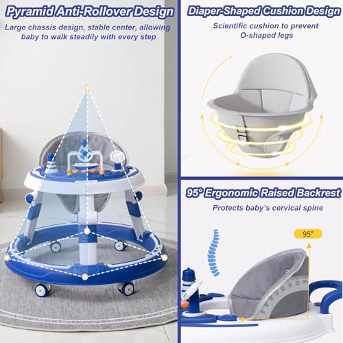 Miniatura 7 de Andador Bebes 5 En 1,Con Bandeja Desmontable Y Juguetes Musicales,Andador Plegable Para Bebés,Tacata Bebe,Apto Para Bebés A Partir De 6 Meses
