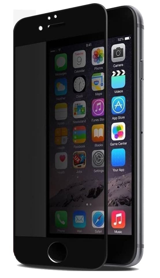 Image of for iPhone 6, iPhone 7, iPhone 8 Edge to Edge Anti Spy Privacy Tempered Glass with Easy Installation Kit | Black (Pack of 1)