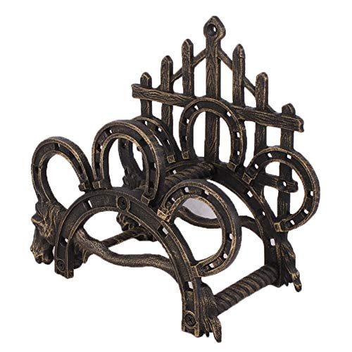 Lisansang Hose Rack Garden Hose Rack Heavy Iron Hose Soft Rack Garden Crafts Garden Hose Storage (Color : Brown, Size : 21.6x12x21.9cm)
