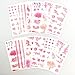 (Pack of 2) Romantic Cherry Flower Stickers for Scrapbooking - Japanese Pink Cherry Blossoms Cherry Tree Sticker for Art Craft Journaling DIY Planner Travel Journal Letter Card Water Bottles