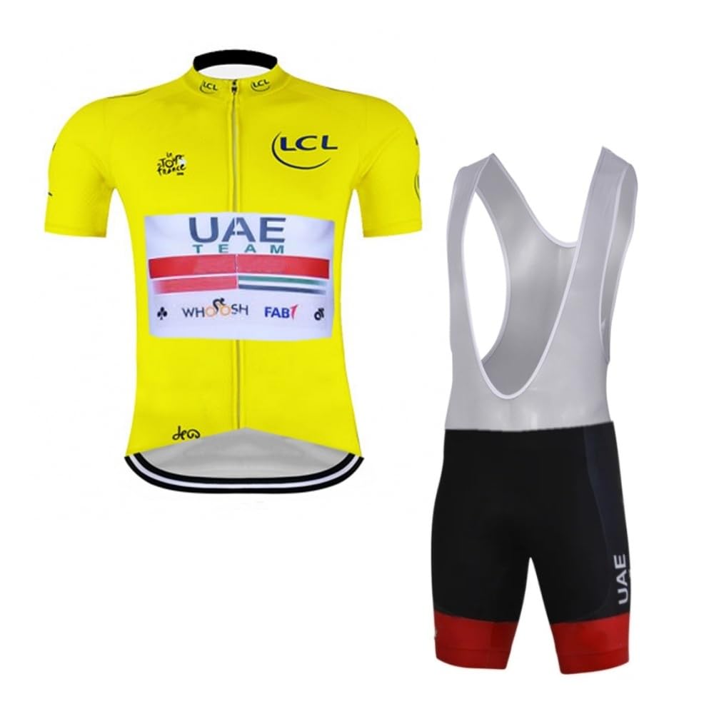 2022 uomini Pro Team maglia da ciclismo set, manica corta abbigliamento ciclismo bici pantaloncini con bretelle set gel pad