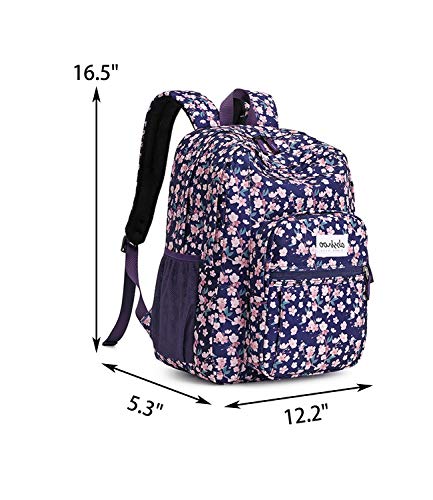 Image of abshoo Womens Floral School Backpack For College Teen Girls Water Resistant Bookbag (Floral Purple)