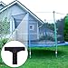 BOXOB 6pcs Trampoline Pole Covers T-Tube Connectors, Nylon T Shaped Connector Poles Practical Accessories for Connection Between Top Pole and Net