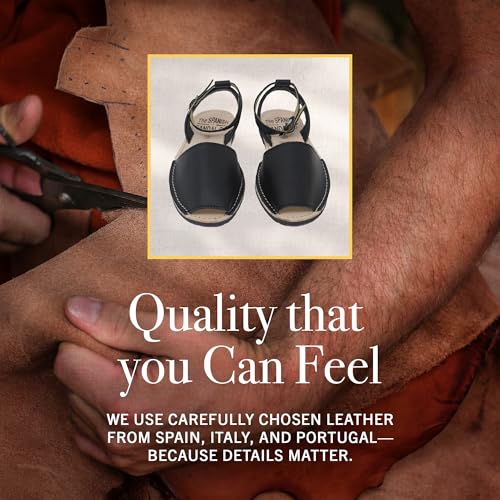 Image of The Spanish Sandal co Classic Ankle Strap Sandals for Women, Dressy, Soft Leather, Removable Ankle Strap Flats for Women, Casual Flat Sandals