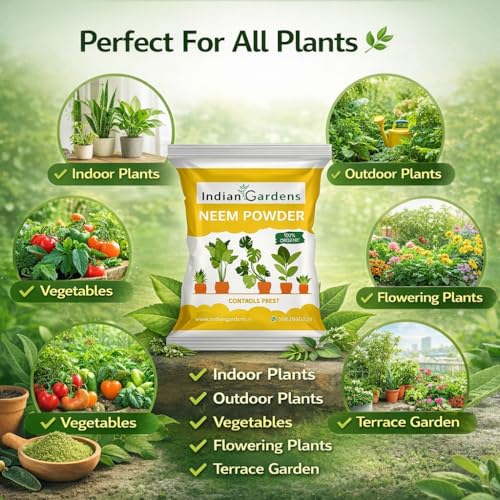Image of Indian Gardens Neem cake powder 100% organic fertilizer for plants (2 Kg)