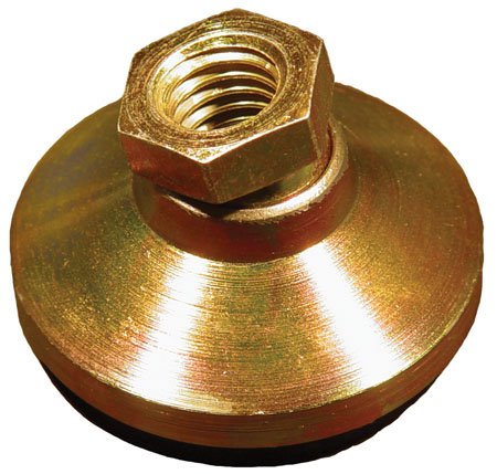 3.00 dia, 3/4-10 thds, 1.63 Lg, 5400 Lbs max load, Select Inch 15o Swivel Socket Style Leveling Pads w/GoldChromate