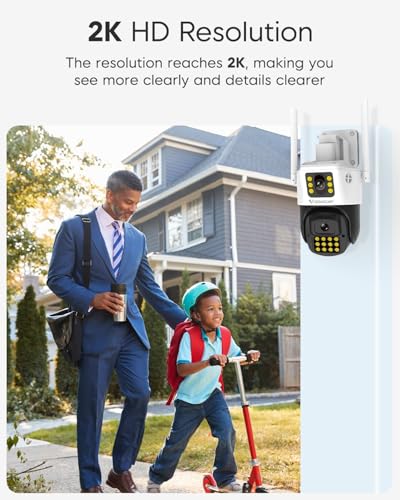 Image of VSTARCAM 3MP+3MP Security Cameras Wireless Outdoor, 2K Dual Camera, 360 Pan & Tilt, Custom Alarm Sound, Full Color Night Vision, 2-Way Audio, 2.4GHz WiFi, PIR Motion Sensor,Real Time Notifications