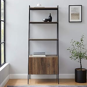 Home Accent Furnishings 72" Industrial Modern Ladder Bookcase w/Cabinet - Reclaimed Barnwood Home Accent Furnishings 72 Industrial Modern Ladder Bookcase wCabinet Reclaimed Barnwood