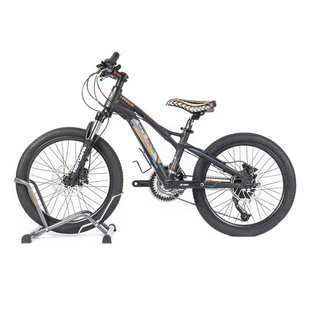 Officine Parolin Cavalletto STABILUS Mini | Cavalletto per Bici 20"-24" | MTB Junior Fat Bike Pieghevole | Solo Pneumatico | Acciaio S235 | 2.5 kg