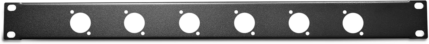 Elite Core RP1U-6D Rack Panel with 6 D-Series Punch-Outs, 1U