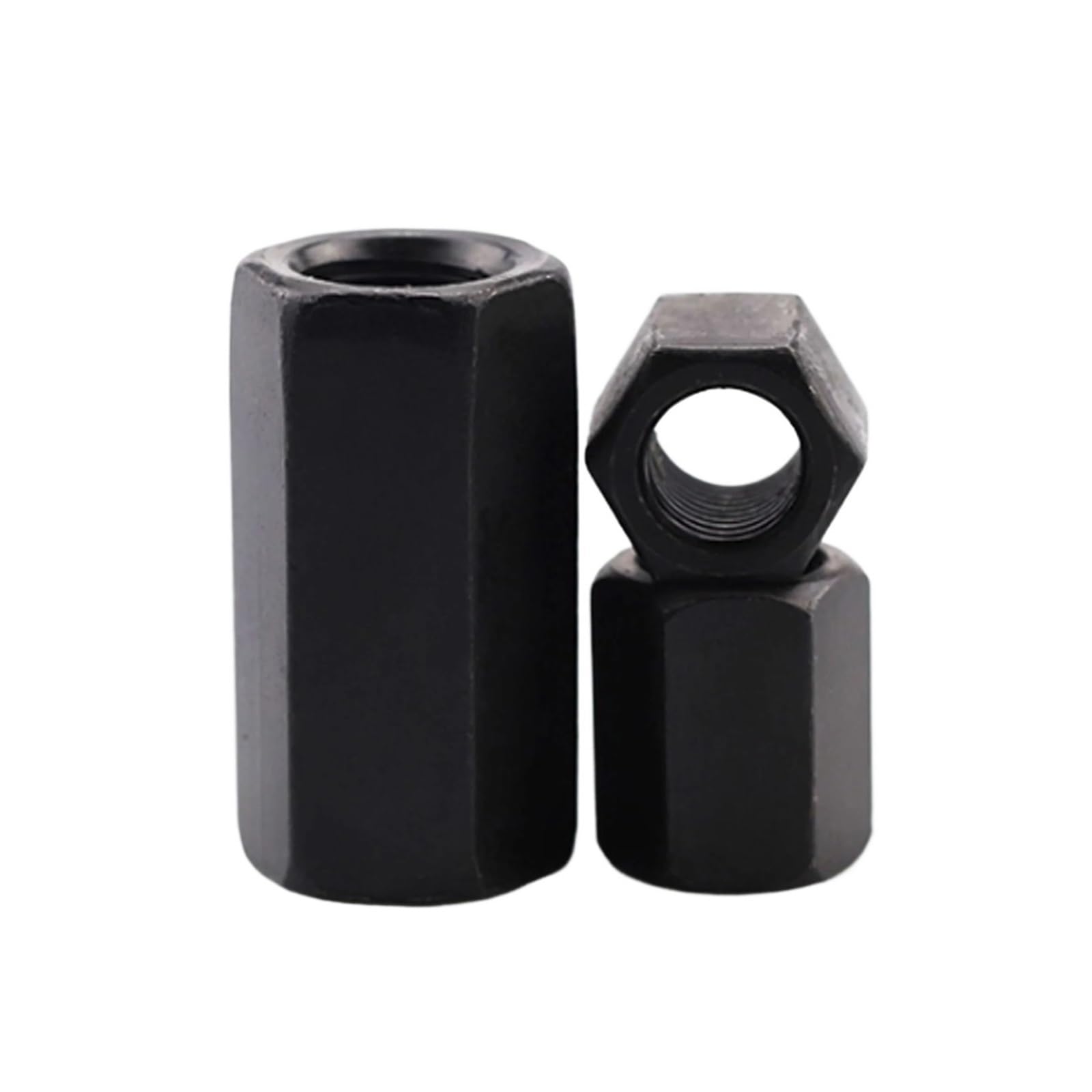 Tuercas de Acoplamiento Hexagonales M8 M10 M12 M14 M16 M18 M20-M48 hexágono de acero al carbono extensor largo conector varilla alargada manguito unión tuerca acoplamiento Tubular(M42x65x65(2Pc))