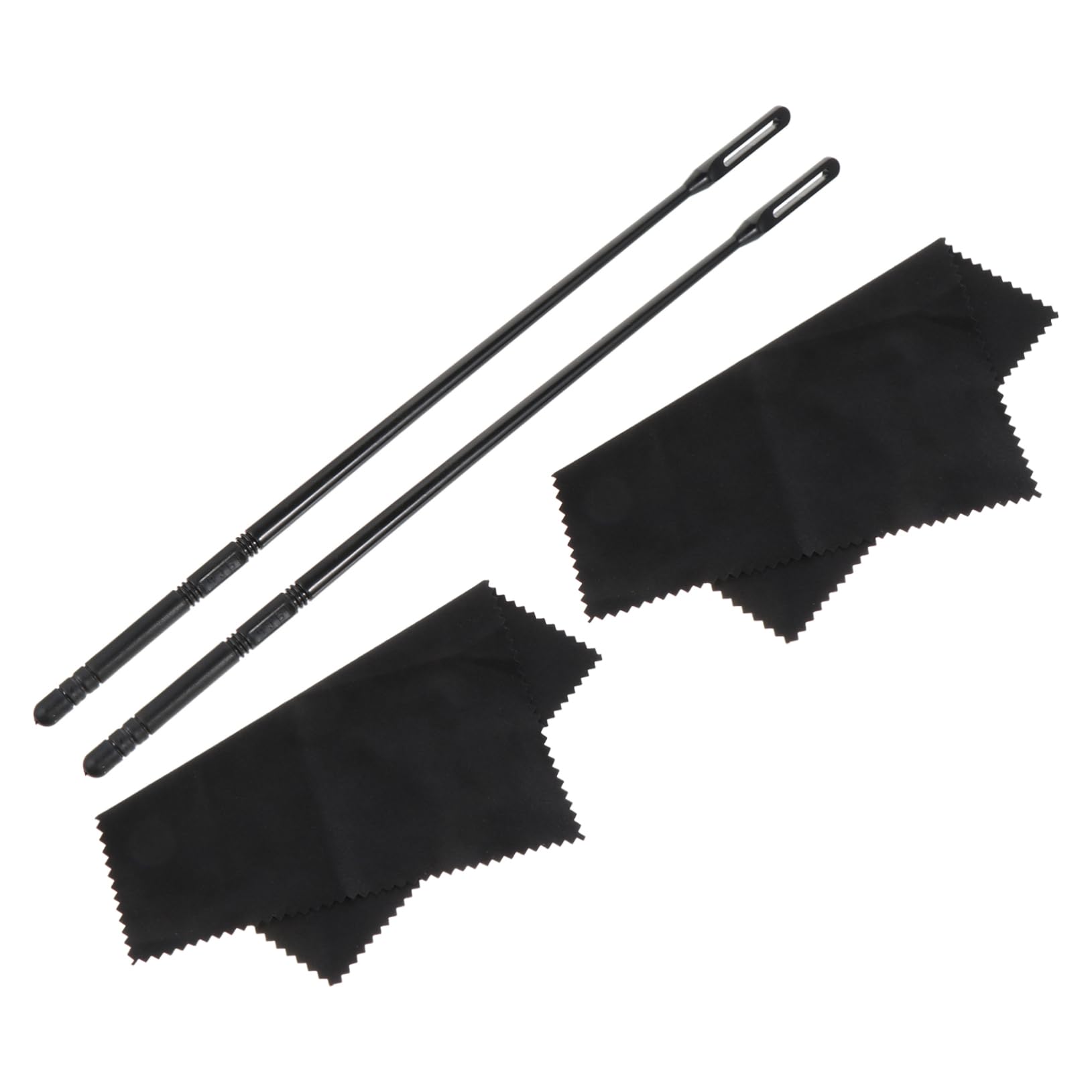 CIMAXIC Flute Cleaning Rod Kit 4pcs Set Cleaning Cloth Non-scratch Easy to Use for Flutes and Piccolos