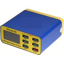 6M QC 3.0 USB Smart Charging Support Fast Charging LCD Digital Display Multiport Charger for Tablet Phone Universal Compatibility 1
