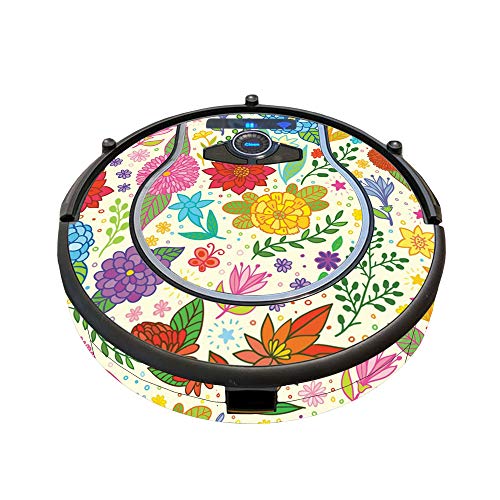 Image of MightySkins Skin Compatible with Shark Ion Robot 750 Vacuum Minimal Coverage - Flower Garden | Protective, Durable, and Unique Vinyl wrap Cover | Easy to Apply, Remove | Made in The USA