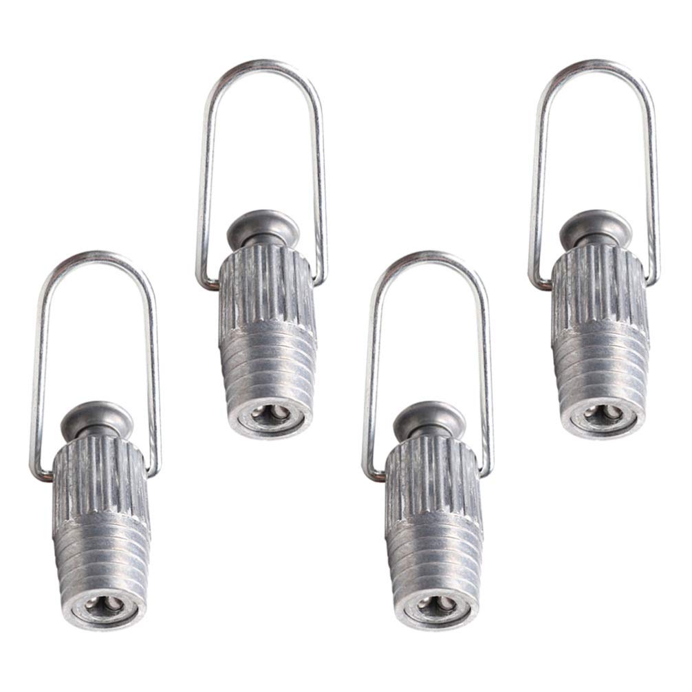 Wäscheleinenspanner aus Aluminium, 4 Stück-Pack Silber | Schnurspanner für Feste Leinen, Feder und Kugellager Spannung, Haushaltsartikel
