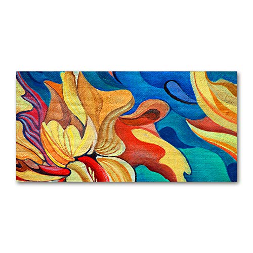 Fond de hotte en verre de sécurité trempé haut de gamme motif artistique 100x50cm