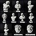 SAINWORDS Greek Roma Bust Figurine God Statue Renaissance Sculpture Mythology Decor Art Sketch Decoration Ornament (Set A)