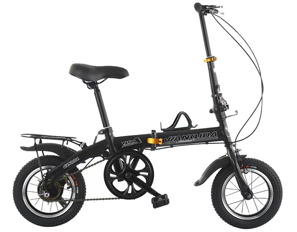 Vélo Pliant Alliage Léger 12/14", Frein Disque Vitesse Unique, Système Pliage Rapide, pour Les Déplacements Sportifs en Plein Air, Capacité Poids 200 Kg B,14in