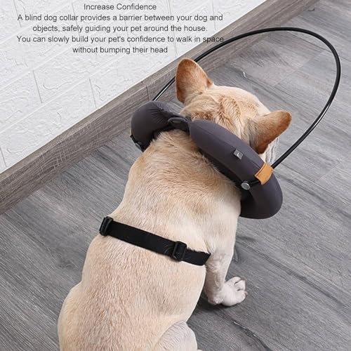 Coleira Leve para Cães Cegos, Anel Anticolisão para Cães Cegos Guia Seguro para Animais de Catarata
