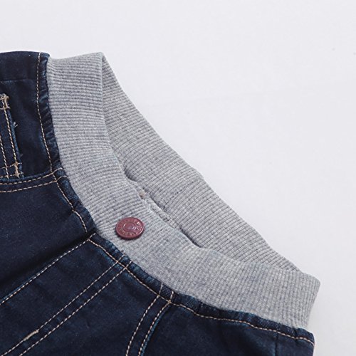 Fashion Boys Elastic Patchwork Comfortable Denim Solid Casual Jeans2